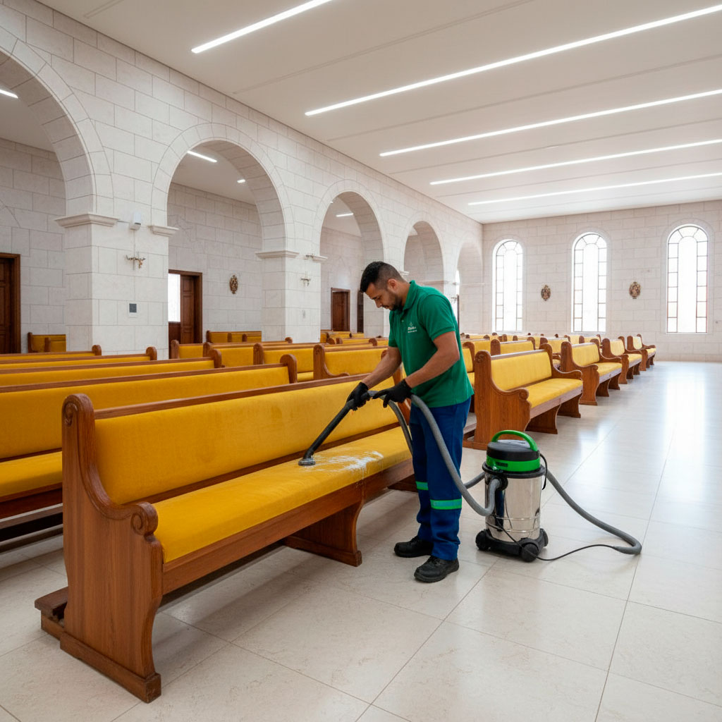 Higienização de Banco de Igreja