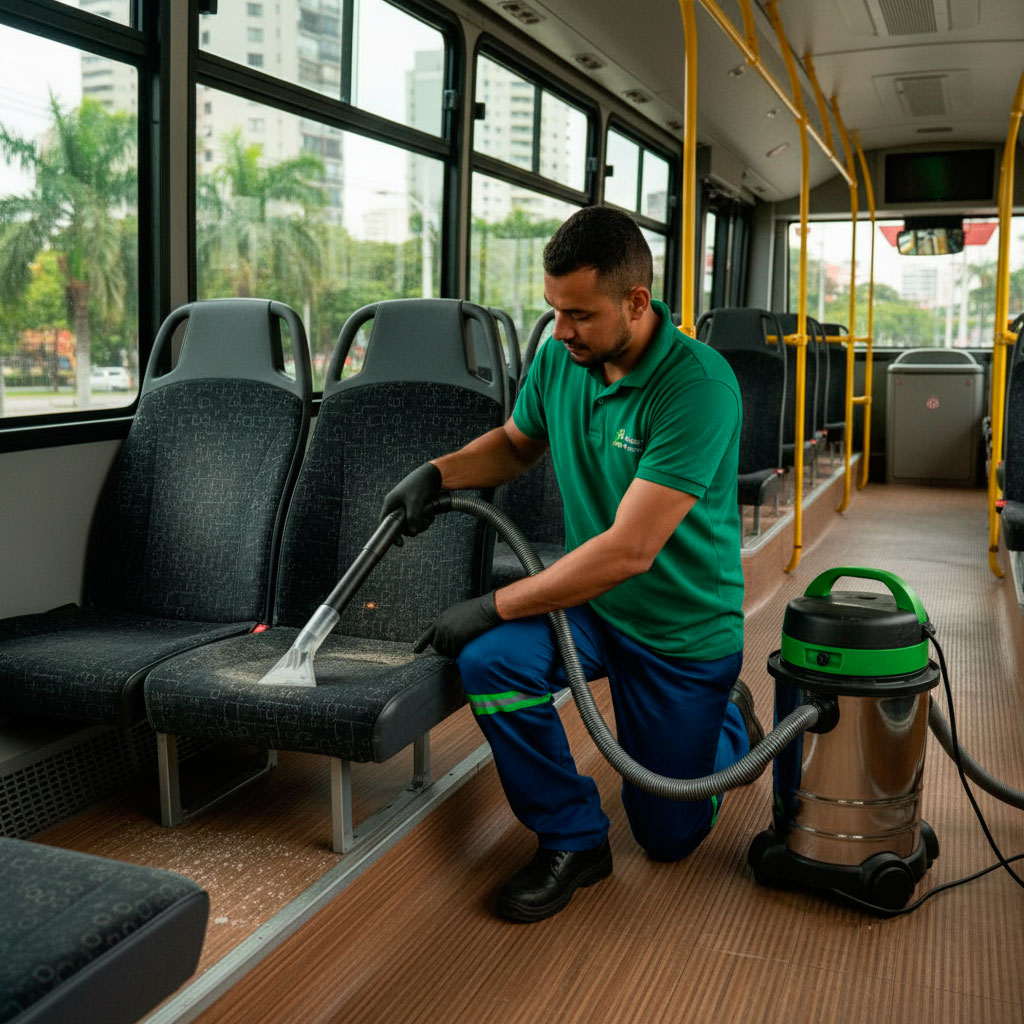Lavagem de Bancos de Ônibus